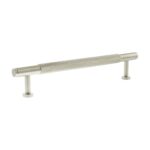 Atlantic Millhouse Brass Eiffel Knurled T-Bar Cabinet Pull Handle 160mm - Satin Nickel