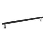 Atlantic Millhouse Brass Eiffel Knurled T-Bar Cabinet Pull Handle 320mm - Matt Black