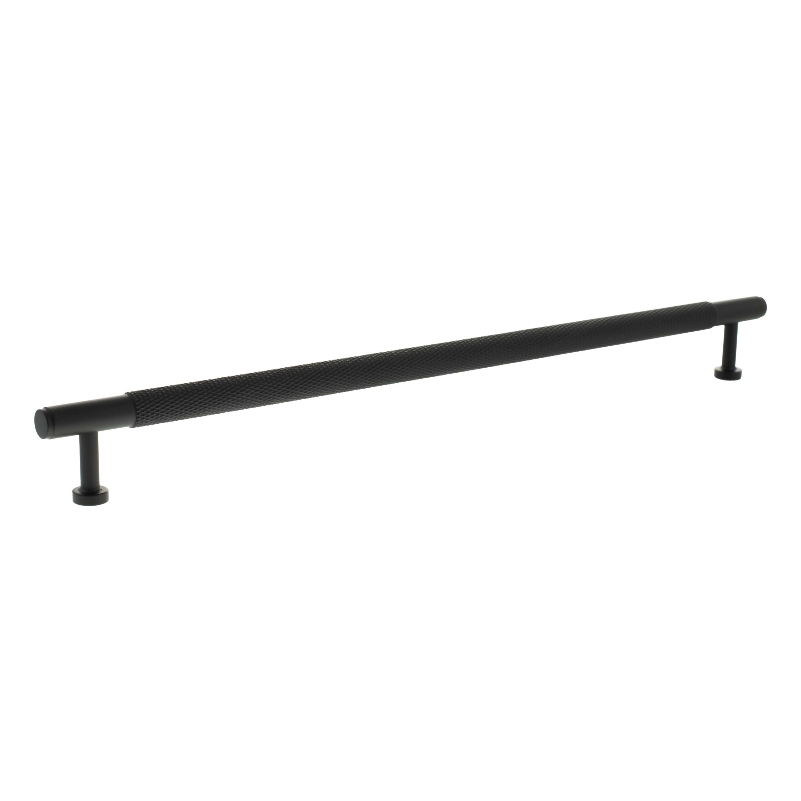 MHCK17320MB_MILLHOUSE20BRASS20EIFFEL20KNURLED20T-BAR20CABINET20PULL20HANDLE20320MM_MATT20BLACK_LR.jpg Atlantic Millhouse Brass Eiffel Knurled T-Bar Cabinet Pull Handle 320mm - Matt Black - Image 1
