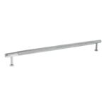 Atlantic Millhouse Brass Eiffel Knurled T-Bar Cabinet Pull Handle 320mm - Polished Chrome