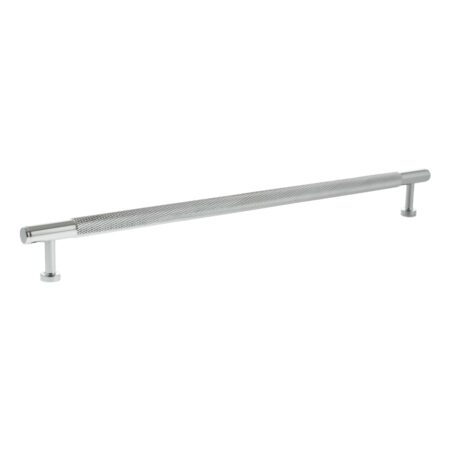 Atlantic Millhouse Brass Eiffel Knurled T-Bar Cabinet Pull Handle 320mm - Polished Chrome