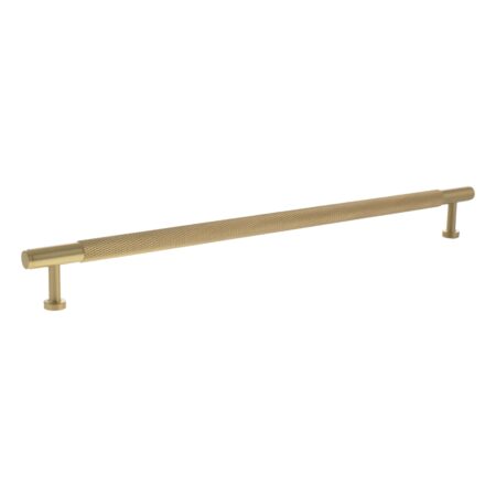 Atlantic Millhouse Brass Eiffel Knurled T-Bar Cabinet Pull Handle 320mm - Satin Brass