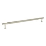 Atlantic Millhouse Brass Eiffel Knurled T-Bar Cabinet Pull Handle 320mm - Satin Nickel