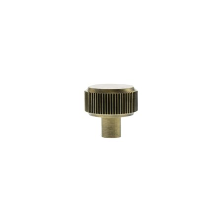 Atlantic Millhouse Brass Battersea Linear Round Cabinet Knob Handle - Antique Brass
