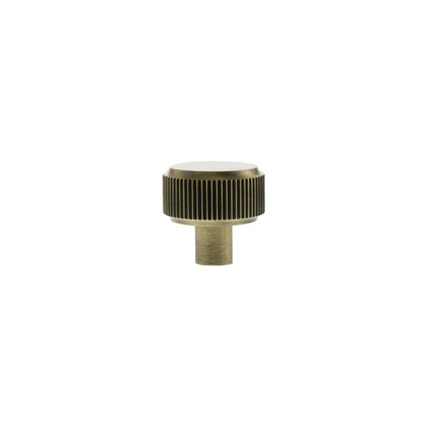 Atlantic Millhouse Brass Battersea Linear Round Cabinet Knob Handle - Antique Brass
