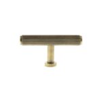 Atlantic Millhouse Brass Battersea Linear T-Bar Cabinet Knob Handle - Antique Brass