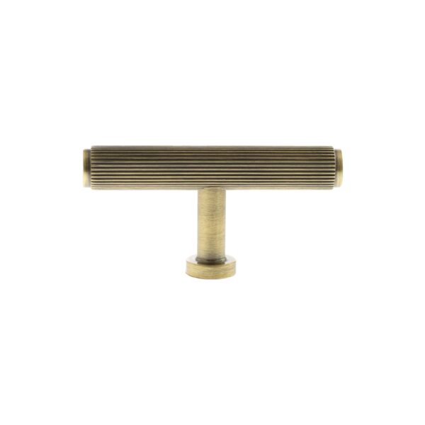 Atlantic Millhouse Brass Battersea Linear T-Bar Cabinet Knob Handle - Antique Brass