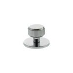 Atlantic Millhouse Brass Battersea Linear Round Cabinet Knob Handle on Backplate - Polished Chrome
