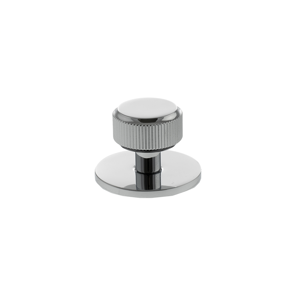 MHCLB1532PC_MILLHOUSE20BRASS20CABINET20HARWARE_BATTERSEA20LINEAR20ROUND20KNOB_POLISHED20CHROME_LR.jpg Atlantic Millhouse Brass Battersea Linear Round Cabinet Knob Handle on Backplate - Polished Chrome - Image 1