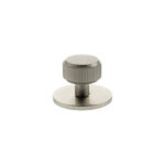 Atlantic Millhouse Brass Battersea Linear Round Cabinet Knob Handle on Backplate - Satin Nickel