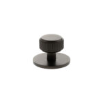 Atlantic Millhouse Brass Battersea Linear Round Cabinet Knob Handle on Backplate - Urban Dark Bronze