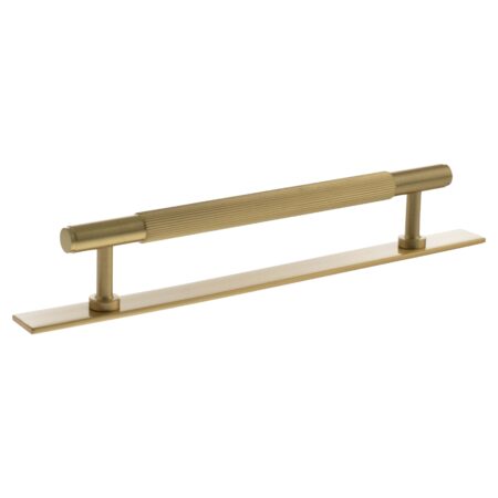 Atlantic Millhouse Brass Battersea Linear T-Bar Cabinet Pull Handle on Backplate 160mm - Satin Brass