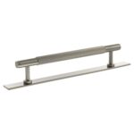 Atlantic Millhouse Brass Battersea Linear T-Bar Cabinet Pull Handle on Backplate 160mm - Satin Nickel