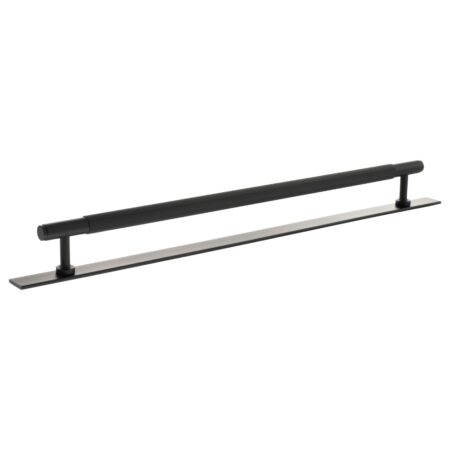 Atlantic Millhouse Brass Battersea Linear T-Bar Cabinet Pull Handle on Backplate 320mm - Matt Black