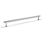 Atlantic Millhouse Brass Battersea Linear T-Bar Cabinet Pull Handle on Backplate 320mm - Polished Chrome