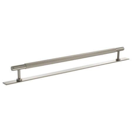 Atlantic Millhouse Brass Battersea Linear T-Bar Cabinet Pull Handle on Backplate 320mm - Satin Nickel