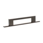Atlantic Millhouse Brass Empire Slim Cabinet Pull Handle on Backplate 128mm - Urban Dark Bronze