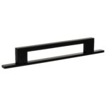 Atlantic Millhouse Brass Empire Slim Cabinet Pull Handle on Backplate 160mm - Matt Black