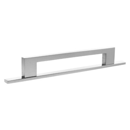 Atlantic Millhouse Brass Empire Slim Cabinet Pull Handle on Backplate 160mm - Polished Chrome