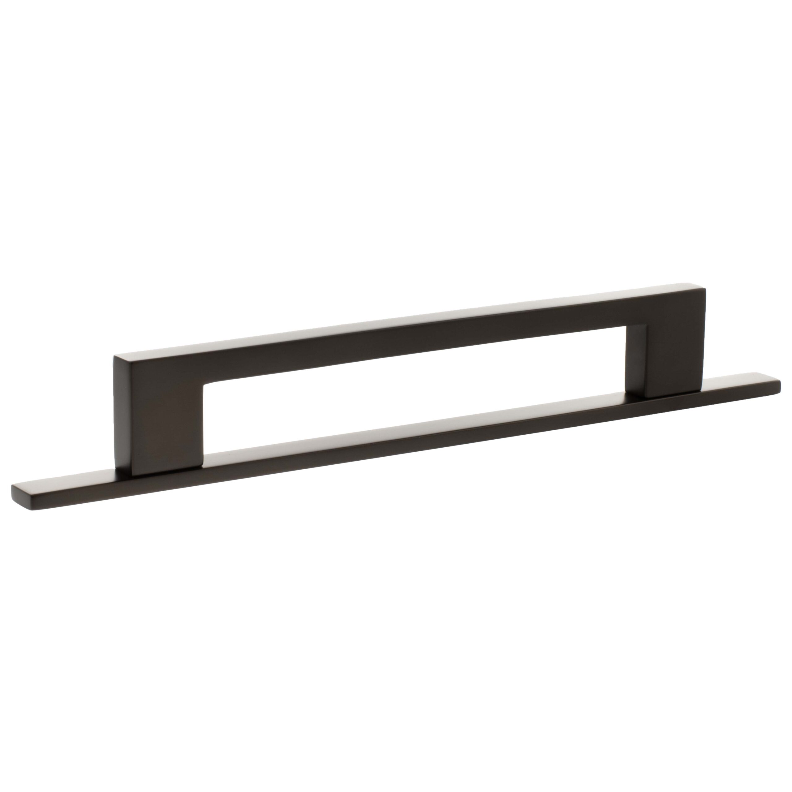 MHCNB17160UDB_MILLHOUSE20BRASS20CABINET20HARWARE_EMPIRE20SLIM20CABINET20160MM20PULL20HANDLE_URBAN20DARK20BRONZE_LR.jpg Atlantic Millhouse Brass Empire Slim Cabinet Pull Handle on Backplate 160mm - Urban Dark Bronze - Image 1