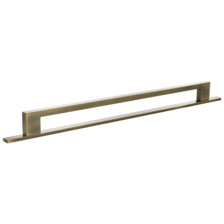 Atlantic Millhouse Brass Empire Slim Cabinet Pull Handle on Backplate 320mm - Antique Brass