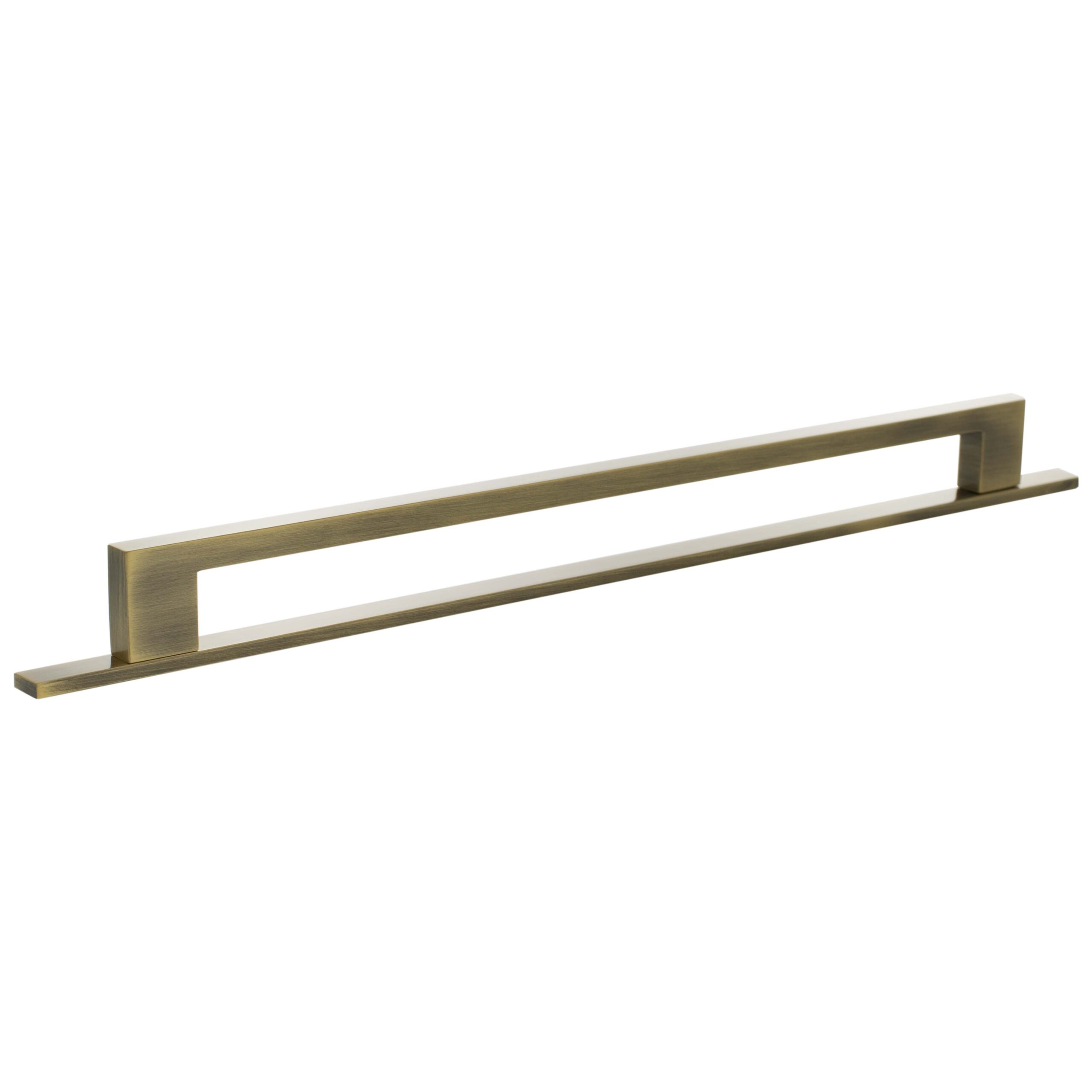 MHCNB17320AB_MILLHOUSE20BRASS20CABINET20HARWARE_EMPIRE20SLIM20CABINET20PULL20HANDLE20320MM_ANTIQUE20BRASS_LR.jpg Atlantic Millhouse Brass Empire Slim Cabinet Pull Handle on Backplate 320mm - Antique Brass - Image 1