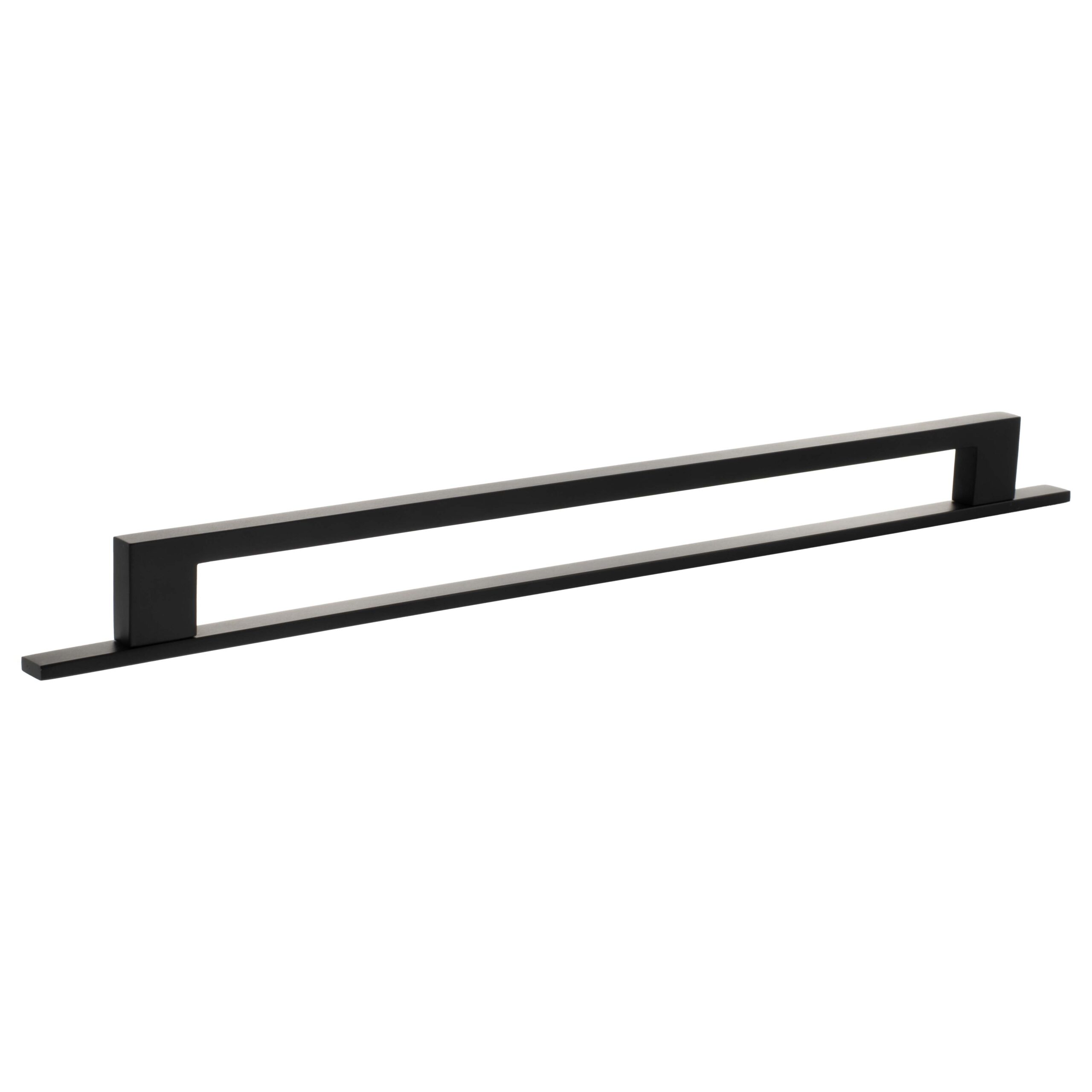 MHCNB17320MB_MILLHOUSE20BRASS20CABINET20HARWARE_EMPIRE20SLIM20CABINET20320MM20PULL20HANDLE_MATT20BLACK_LR.jpg Atlantic Millhouse Brass Empire Slim Cabinet Pull Handle on Backplate 320mm - Matt Black - Image 1