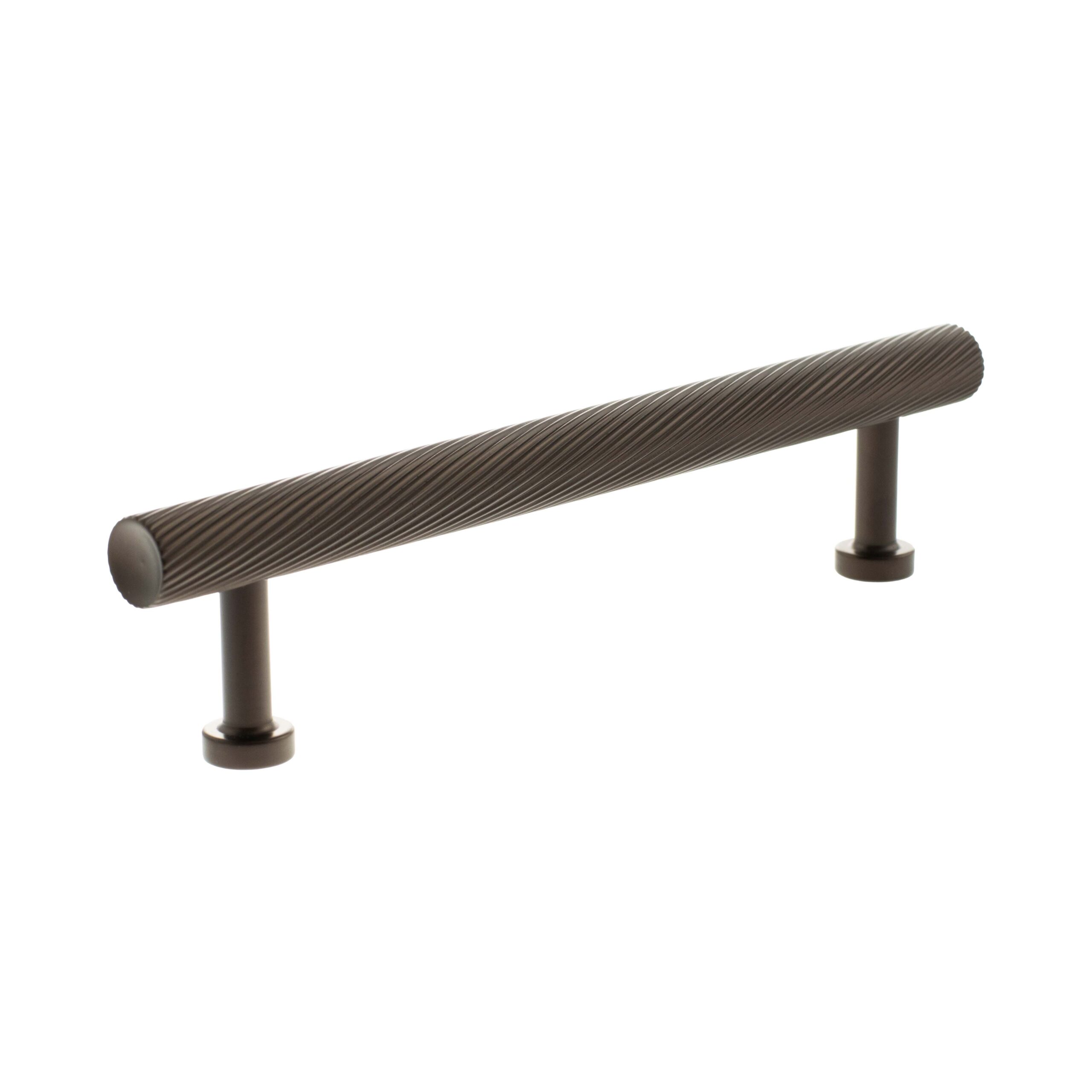 MHCS17128UDB_MILLHOUSE20BRASS20PADDINGTON20SPIRAL20T-BAR20CABINET20PULL20HANDLE20128MM_URBAN20DARK20BRONZE_LR.jpg Atlantic Millhouse Brass Paddington Spiral T-Bar Cabinet Pull Handle 128mm - Urban Dark Bronze - Image 1