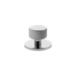 Atlantic Millhouse Brass Paddington Spiral Round Cabinet Knob Handle on Backplate - Polished Chrome
