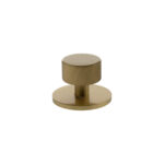 Atlantic Millhouse Brass Paddington Spiral Round Cabinet Knob Handle on Backplate - Satin Brass