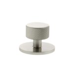 Atlantic Millhouse Brass Paddington Spiral Round Cabinet Knob Handle on Backplate - Satin Nickel