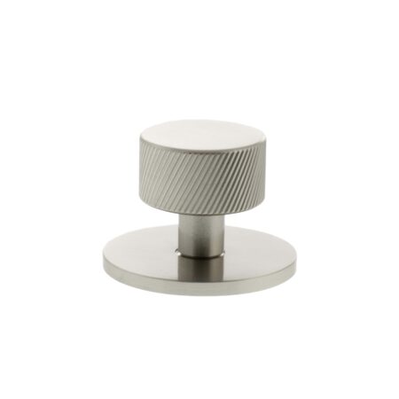 Atlantic Millhouse Brass Paddington Spiral Round Cabinet Knob Handle on Backplate - Satin Nickel