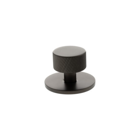 Atlantic Millhouse Brass Paddington Spiral Round Cabinet Knob Handle on Backplate - Urban Dark Bronze