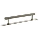 Atlantic Millhouse Brass Paddington Spiral T-Bar Cabinet Pull Handle on Backplate 160mm - Satin Nickel