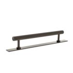Atlantic Millhouse Brass Paddington Spiral T-Bar Cabinet Pull Handle on Backplate 160mm - Urban Dark Bronze