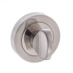 Atlantic Mediterranean WC Turn and Release on Round Rose - Satin Nickel/Polished Nickel
