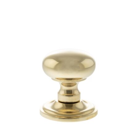 Atlantic Old English Harrogate Solid Brass Mushroom Mortice Knob on Concealed Fix Rose - Raw Brass - Image 2
