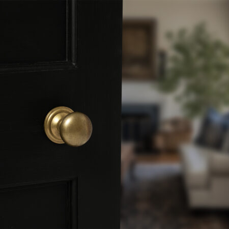 Atlantic Old English Harrogate Solid Brass Mushroom Mortice Knob on Concealed Fix Rose - Raw Brass - Image 4