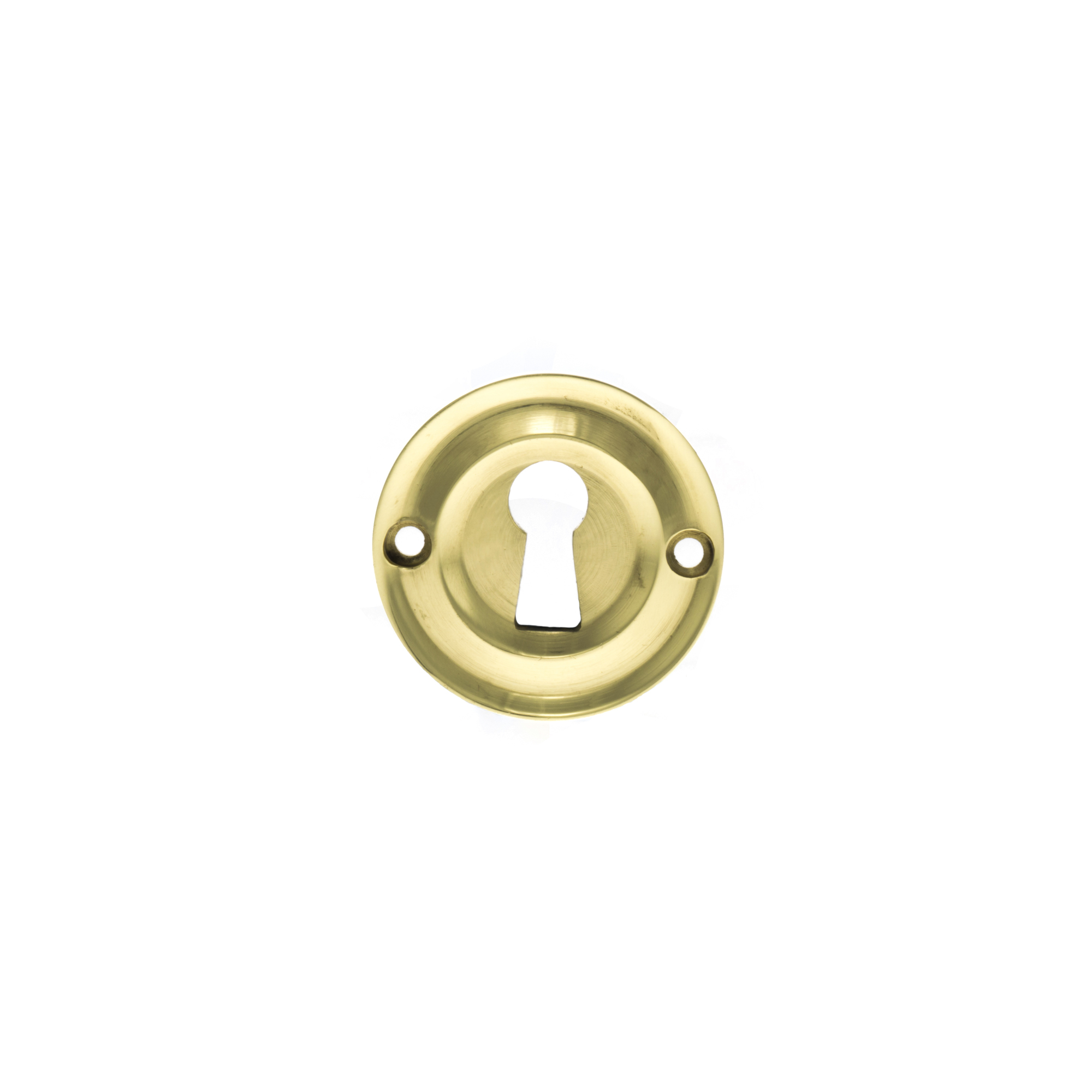 OERKERB.jpg Atlantic Old English Solid Brass Open Key Hole Escutcheons - Raw Brass - Image 1