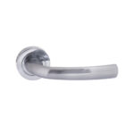 Atlantic STATUS Nevada Lever Door Handle on Round Rose - Satin Chrome