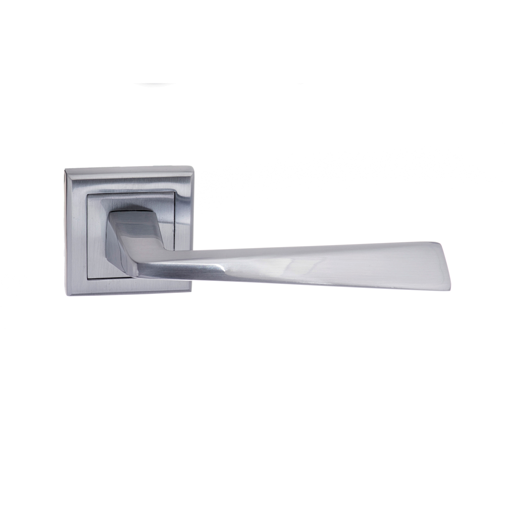 S23SSC-CALIFORNIA.jpg Atlantic STATUS California Lever Door Handle on Square Rose - Satin Chrome - Image 1