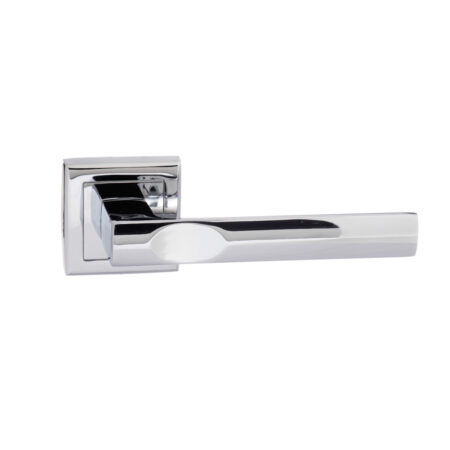 Atlantic STATUS Kansas Lever Door Handle on Square Rose - Polished Chrome