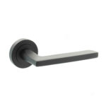 Atlantic STATUS Alaska Lever Door Handle on Round Rose - Matt Black
