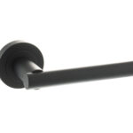 Atlantic STATUS Nebraska Lever Door Handle on Round Rose - Matt Black