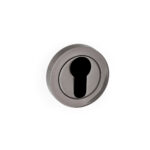 Atlantic STATUS Euro Escutcheons on Round Rose - Black Nickel