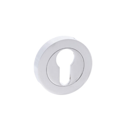 Atlantic STATUS Euro Escutcheons on Round Rose - Polished Chrome