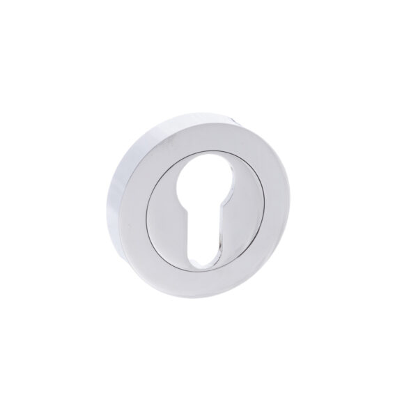 Atlantic STATUS Euro Escutcheons on Round Rose - Polished Chrome