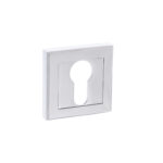 Atlantic STATUS Euro Escutcheons on Square Rose - Polished Chrome