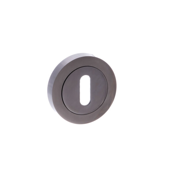 Atlantic STATUS Key Escutcheons on Round Rose - Black Nickel