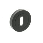 Atlantic STATUS Key Escutcheons on Round Rose - Matt Black
